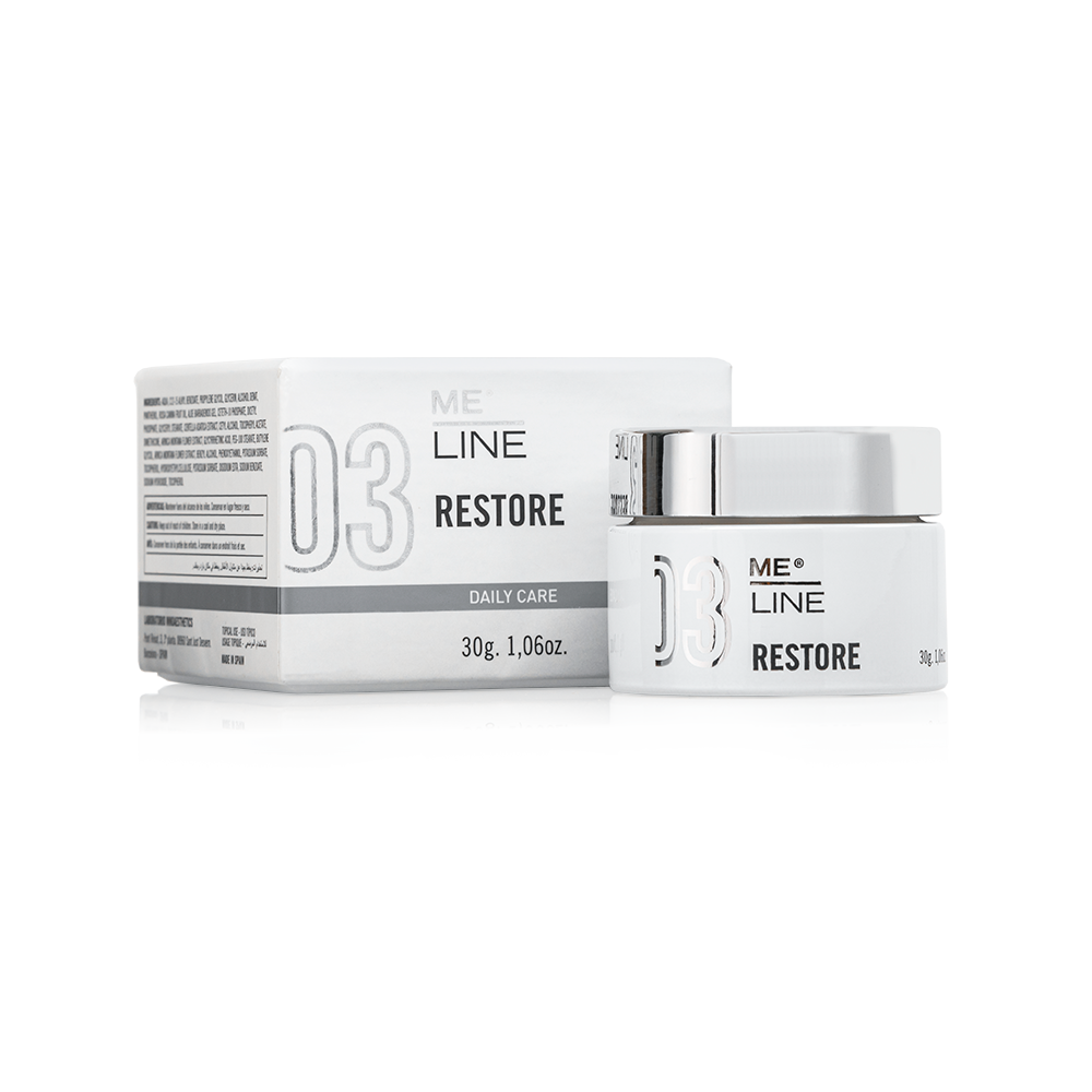 MeLine 03 Restore 30 g, krukke og eske